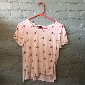 Flamingo Print Crop Top